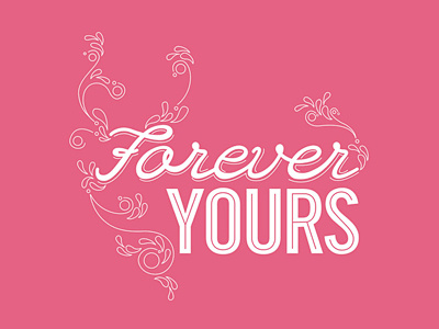 Valentines posters are done! customized type illustrator pink typography valentines white