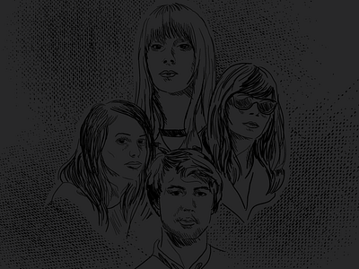 White Lung illustration illustrator portraits texture