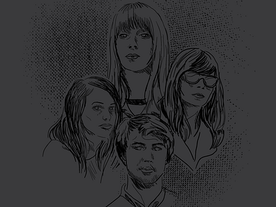 White Lung 2 illustration illustrator portraits texture