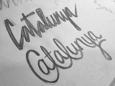 Catalunya hand drawn type pencil sketch type type exploration typography