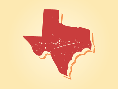 A Bite of Texas bite branding icon illustration illustrator logo shadow state texas texture