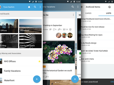 Material Exploration android material design trello ui ux