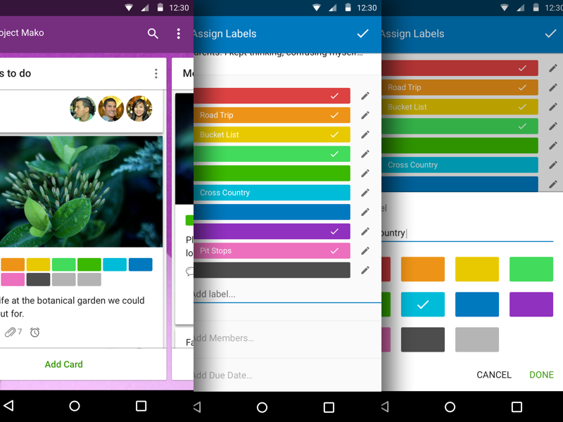Unlimited Labels for Android android trello ui unlimited labels
