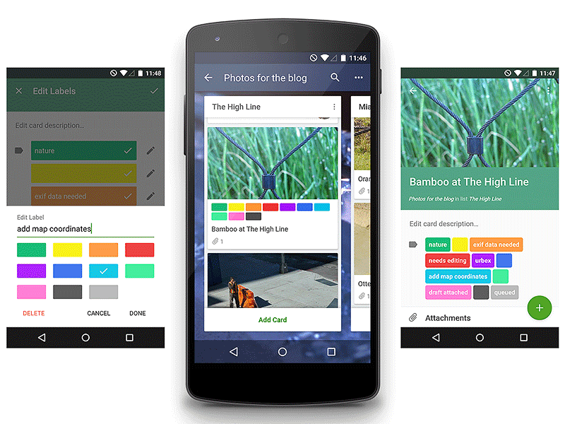Unlimited Labels android material design trello ui