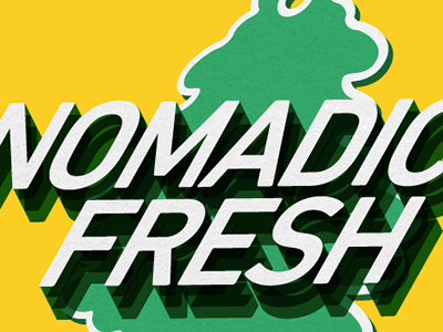 Nomadic Fresh air freshener album art cover art soarse spoken typography