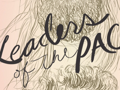Leaders of the Pack beard hair hand drawn type hash magazine illustration illustrator leaders of the pack typography