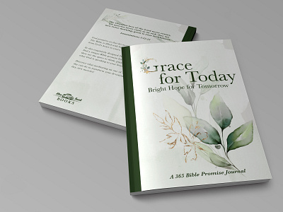 Grace for Today, Hope for Tomorrow amazon book design devotional green illustrator indesign photoshop publication typesetting typography watercolor