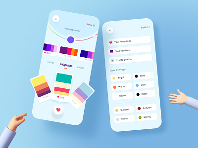 kolor app - inspired by colorhunt app color colorhunt handz