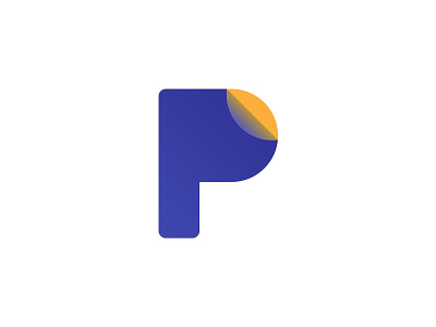 Paper Peel - Letter P icon letter logo monogram p paper peel symbol typography