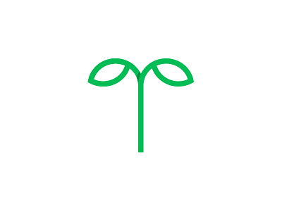 Tender Leaves - Letter T icon letter logo monogram symbol t typography vector