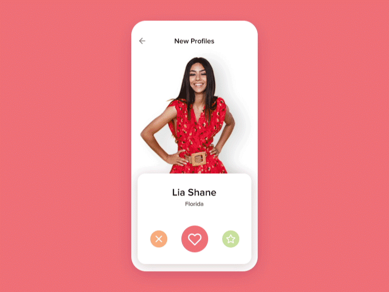 Dating App - Profile transition animation dating app gif mobile app ui ux