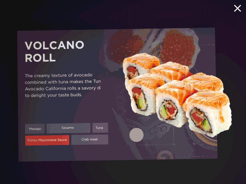 Sushi Mag animation dashboard flat food gif material order parallax restaurant sushi ui web