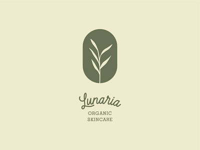 Lunaria botanical branding icon logo organic plant skincare typography