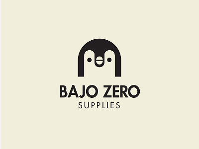 Bajo Zero baby penguin cold design flat logo penguin vector winter