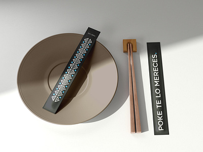 Chopsticks - Poke212 branding catering chopsticks food hawaiian packaging poke