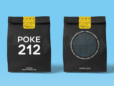 Poke 212 - Food packaging branding food delivery food packaging food packaging design hawaii poke sticker