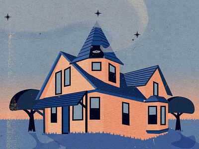 Haunted house antique architecture design haunted house illustration landscape vector