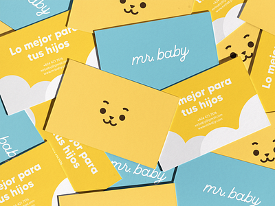 Business card baby branding business card character dynamic illustration
