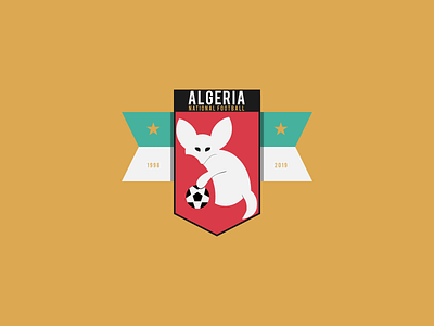Algeria National Club football team logo design flat football minimalist minimalist logo