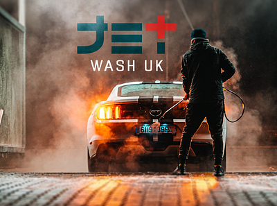 Jet wash UK Logo blue cars jet red uk union jack wash washing machine