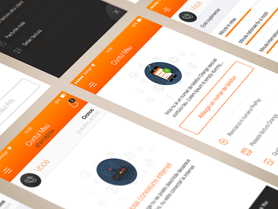 My Orange Account app design design experience flat icons ios iphone mobile product ux wireframe