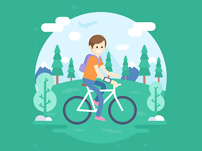 On the move - illustration #2 android design dribbble flat icon illustration mobile onboarding orange product ui ux