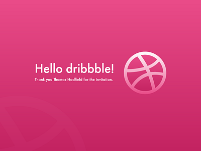 Hello dribbble hello dribble
