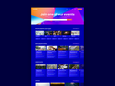 Event site - v1 branding design modern ui ux vector webdesign