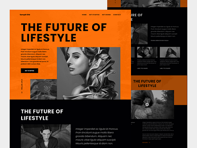 Landing page - Orange branding design modern ui ux webdesign
