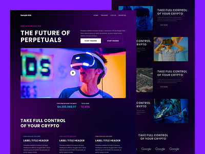 Landing page - Purple branding design modern ui ux webdesign