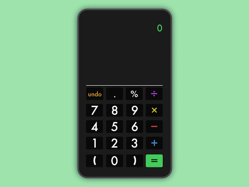 UI Challenge 04 - Calculator by Raphael Dacanay on Dribbble