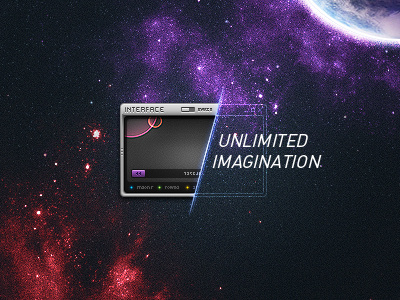 Unlimited Imagination dark design icon logo space texture web website