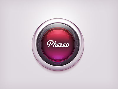 Phereo3D WIP app colors design icon illustration ios lense logo phereo redesign round sharp shine texture vector