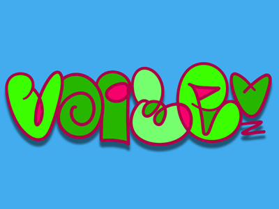 Voile Throwie font graffiti letters