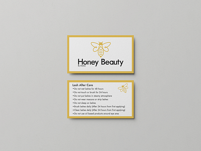 Honey Beauty Aftercare Card Mockup