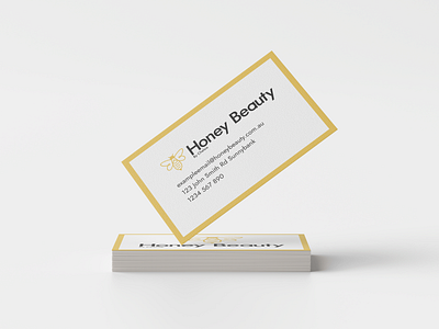 Honey Beauty Business Card Mockup