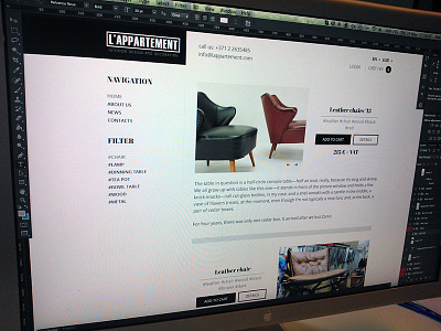 Lappartament blog furniture handmade shop web design website