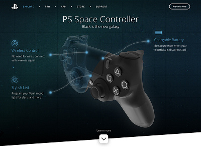 PS 3D/Web Concept 3d cinema 4d controller game keyshot play station space web