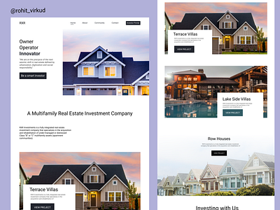 Real Estate Investor Agency Website Design figma freelancer investor realestate uiux webdesign webdesigner website design