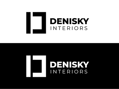 Denisky Interior Design Firm logo Design concept