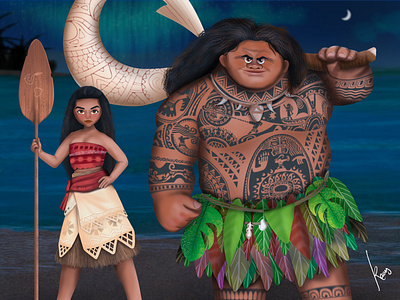 Moana and Maui