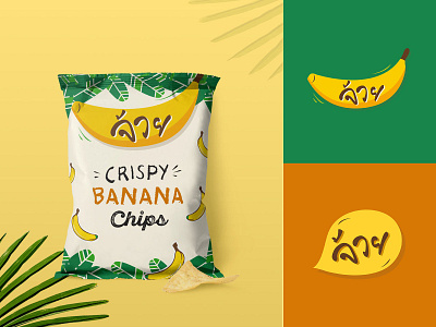 JUAY Banana Chips branding colorful design fun logo packaging