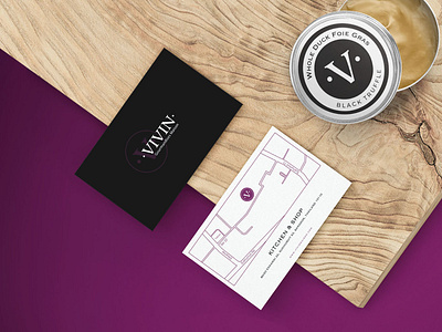 VIVIN | Business Card business card collateral cuisine design elegant food french luxury restaurant stationery