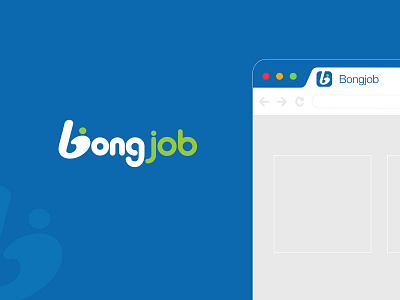 Bongjob energetic favicon jobseeker logo logo design modern search engine vibrant website
