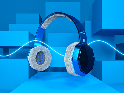Headphones Concept Design 3d art concept design gadgets product design