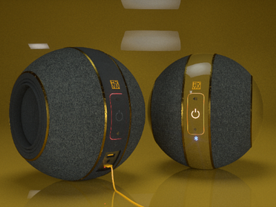 NoizzBall Speaker Concept concept digital art gadgets music product speaker
