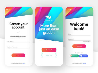 Gradient Mobile Sign Up/Login