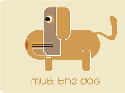 Mutt the dog concept design dog flat friend illustration illustrator k9 mutt old vector