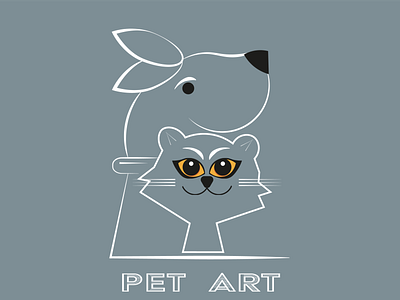 Pet Art Logo abstract art branding concept design illustration illustrator logo logos pet vector