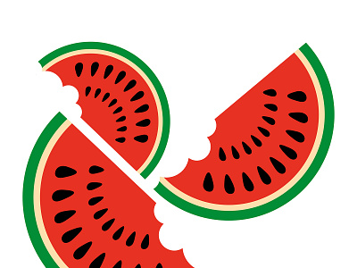 Water Melon adobe illustrator concept design flat illustration illustrator logo vector watermelon